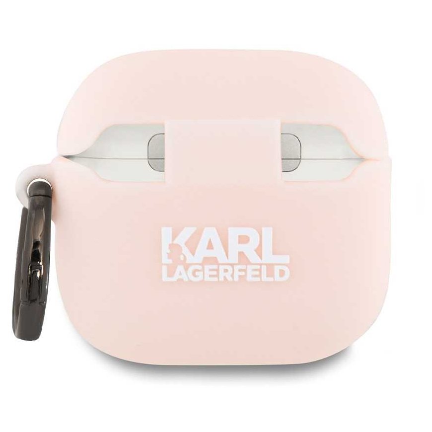 Karl Lagerfeld KLA4RUNCHP AirPods 4 cover pink silicone Choupette Head 3D – 2
