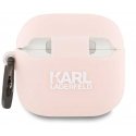 Karl Lagerfeld KLA4RUNCHP AirPods 4 cover pink silicone Choupette Head 3D