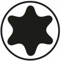 5 vnt. Impaktor 1/4" smūginiai antgaliai varžtams su TORX lizdu, dydis TX30/50mm, Wera [05057666001]