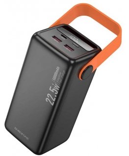 Išorinė baterija Power Bank Borofone BJ66A 22.5W+PD20W 50000mAh juoda