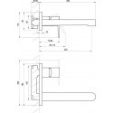 Built-in washbasin mixer Ravak Puri with concealed part, PU 019.00 chrome Built-in washbasin mixer Ravak Puri with concealed part, PU 019.00 chrome