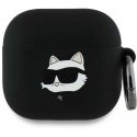 Karl Lagerfeld KLA4RUNCHK AirPods 4 cover juodos spalvos silikoninis Choupette Head 3D Karl Lagerfeld KLA4RUNCHK AirPods 4 cover juodos spalvos silikoninis Choupette Head 3D