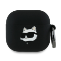 Karl Lagerfeld KLA4RUNCHK AirPods 4 cover juodos spalvos silikoninis Choupette Head 3D Karl Lagerfeld KLA4RUNCHK AirPods 4 cover juodos spalvos silikoninis Choupette Head 3D