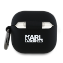 Karl Lagerfeld KLA4RUNCHK AirPods 4 cover juodos spalvos silikoninis Choupette Head 3D Karl Lagerfeld KLA4RUNCHK AirPods 4 cover juodos spalvos silikoninis Choupette Head 3D