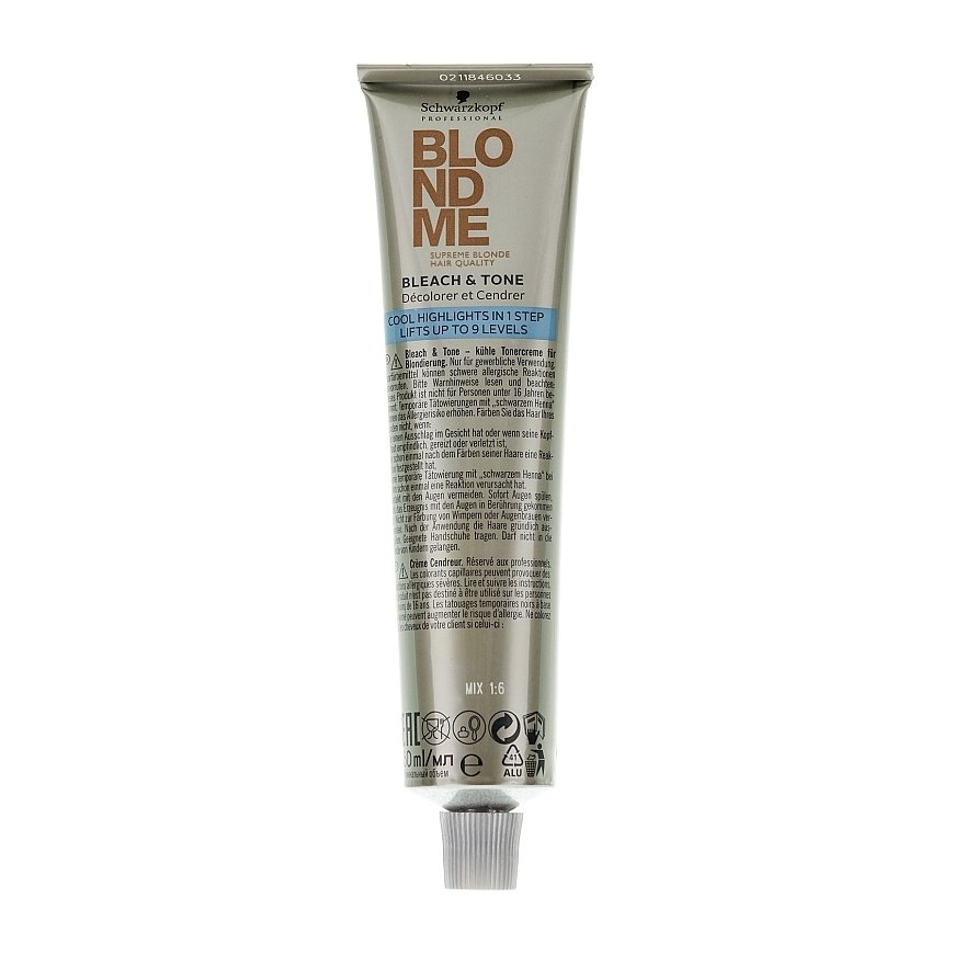 Schwarzkopf Professional BlondMe Bleach&Tone Hair Dye Kreminis 60ml - Matt | Matowy – 2