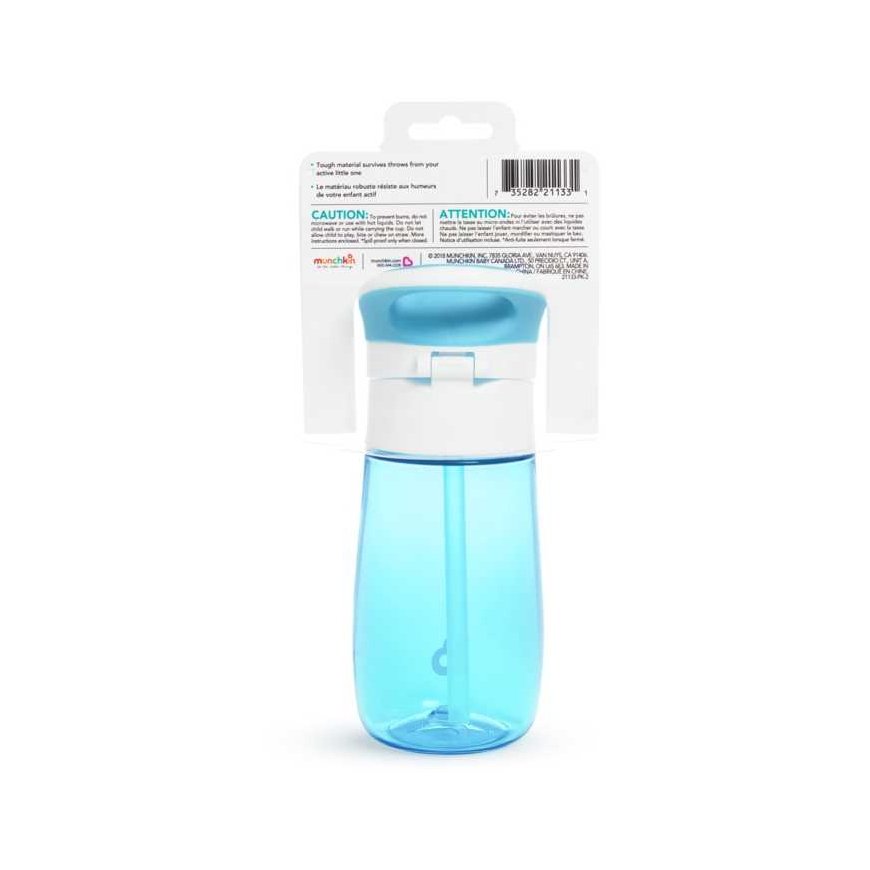 MUNCHKIN gertuvė su šiaudeliu, Flip & Go, Mėlyna, 18 mėn.+, 355 ml, 90327P – 3