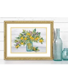 Simplicity Creative Corp Cross Stitch Kit "Lemon Jar" 35x25 cm D70-35442