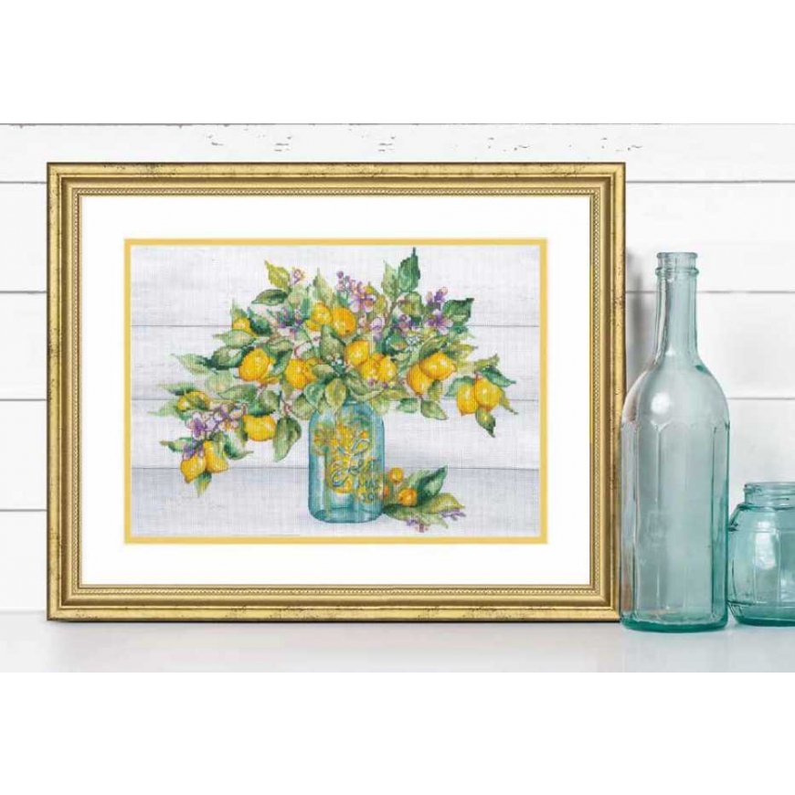 Simplicity Creative Corp Cross Stitch Kit "Lemon Jar" 35x25 cm D70-35442