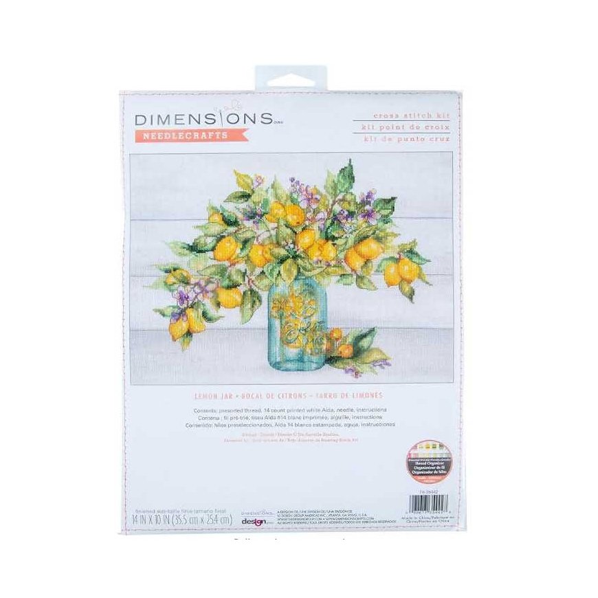 Simplicity Creative Corp Cross Stitch Kit "Lemon Jar" 35x25 cm D70-35442 – 2