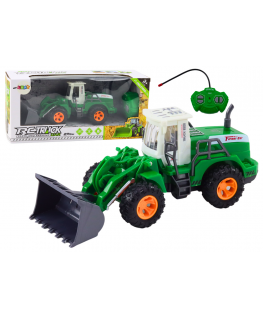 Lean Toys Backhoe Loader R/C Remote Control Lifting Handle Green