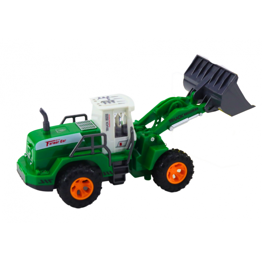 Lean Toys Backhoe Loader R/C Remote Control Lifting Handle Green – 3