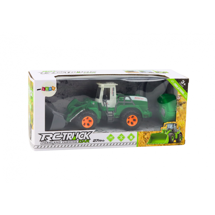 Lean Toys Backhoe Loader R/C Remote Control Lifting Handle Green – 5