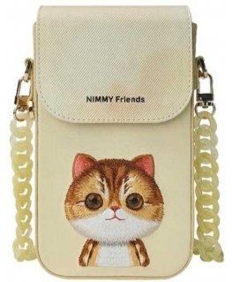 Case Nimmy torebka na telefon khaki Big Eyed Pet 2.0 Cat