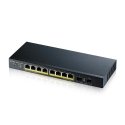 Zyxel GS1900-10HP Hallittu L2 Gigabit Ethernet (10/100/1000) Power over Ethernet -tuki musta