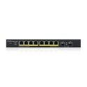 Zyxel GS1900-10HP Vadīts L2 Gigabit Ethernet (10/100/1000) Power over Ethernet (PoE) Melns