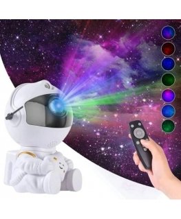 HQ LED 3D Sitting Astronout 360 degree Rotate Head Star Sky & Ne