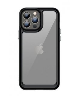Apple iPhone 12 Pro Space Case hard cover with a gel frame Transparent Black