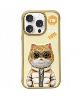 Nimmy etui iPhone 16 Pro 6.3" khaki Cool&Cute 2.0 Cat