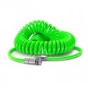 Spiral hose with connectors CEJN Esafe 6.5x10mm 4m, green Spiral hose with connectors CEJN Esafe 6.5x10mm 4m, green