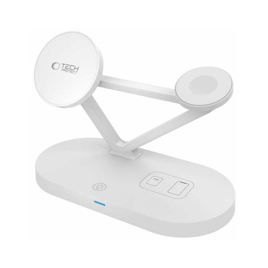 Dėklas Tech-Protect wireless charger A41 3in1 QI15W, baltas – 2