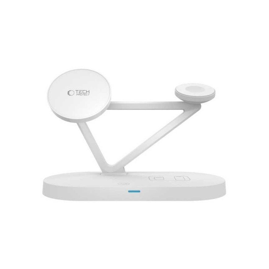 Dėklas Tech-Protect wireless charger A41 3in1 QI15W, baltas – 3