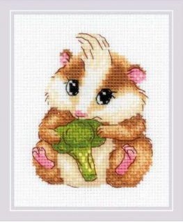 Uab Riolis Cross stitch kit "Cute Hamster" 13x16 SR2185