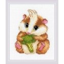 Uab Riolis Cross stitch kit "Cute Hamster" 13x16 SR2185 Uab Riolis Cross stitch kit "Cute Hamster" 13x16 SR2185