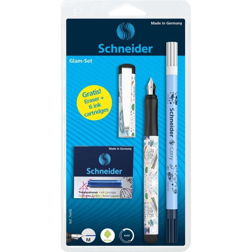 Schneider Set Fountain pen Schneider GLAM+Corry+6 ink capsules – 4