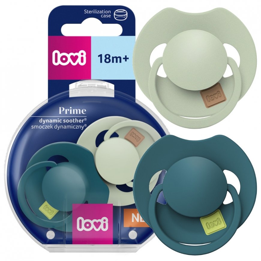 Canpol LOVI silicone dynamic pacifiers Prime, Pistachio/Green, 18+m, 2 pcs., 34/415 – 2