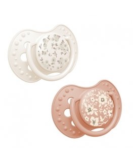 Canpol LOVI silikoniniai dinaminiai čiulptukai, Blossom Ivory, 6-18m, 2 vnt., 22/923girl