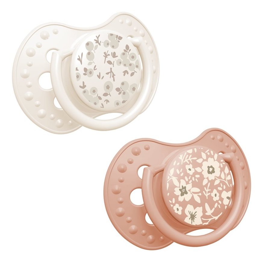 Canpol LOVI silicone dynamic pacifiers, Blossom Ivory, 6-18m, 2 pcs., 22/923girl – 2