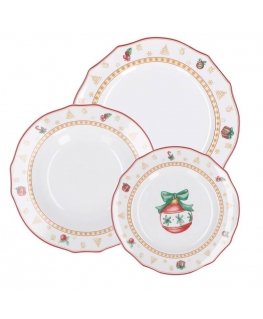 LA PORCELLANA BIANCA CRISTMAS EDITION 3 taldrikuga komplekt 2 inimesele