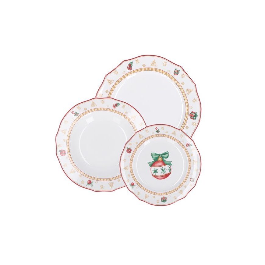 LA PORCELLANA BIANCA CHRISTMAS EDITION Zestaw 3 talerzy dla 2 osób – 2