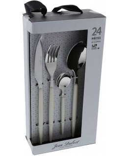 Cutlery set 24 pcs Amsterdam - white - box - Jean Dubost