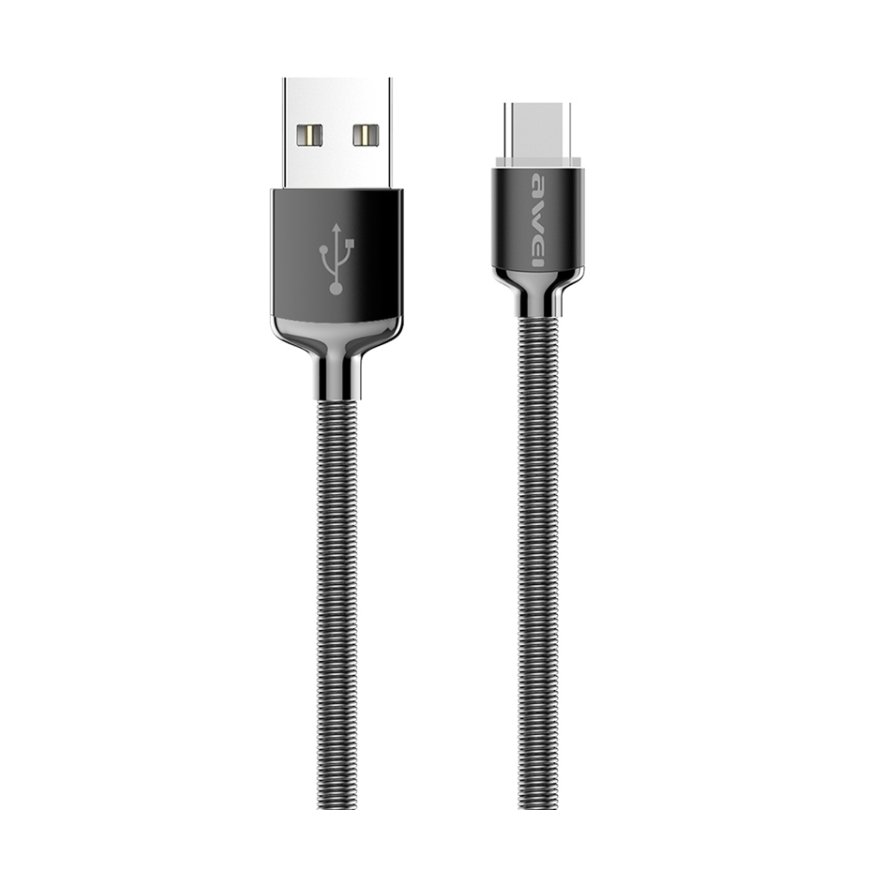 AWEI Adapter A12 Lightning|USB-C szare |grey – 2