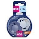 Canpol LOVI silicone dynamic pacifiers Prime, Baby Blue/Blue, 6-18m, 2 pcs., 34/418