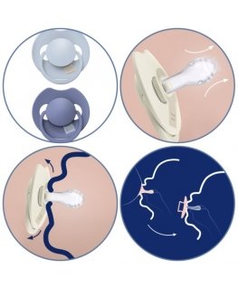 Canpol LOVI silicone dynamic pacifiers Prime, Baby Blue/Blue, 18+m, 2 pcs., 34/419