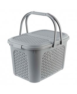 Laundry basket 42L Zebra grey