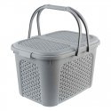 Laundry basket 42L Zebra grey