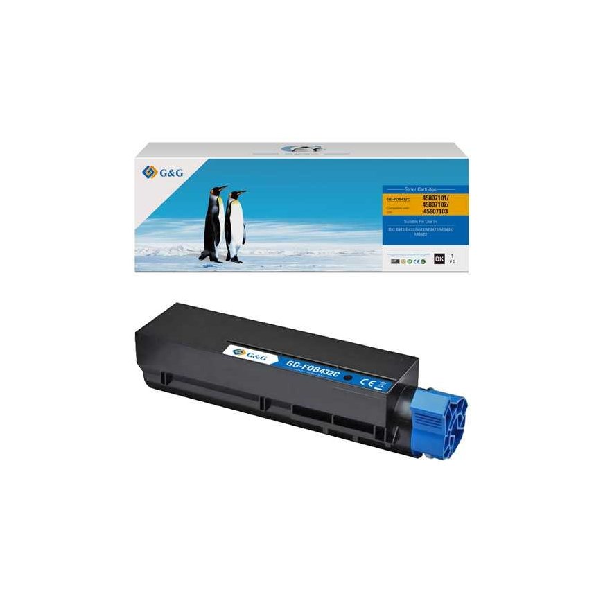 G&G compatible toner with OKI 45807102, NT-FOB432C, black, 3000s
