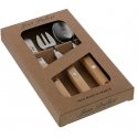 Children's cutlery set Bistrot - stainless steel - 3 pcs. - kraft box - Jean Dubost Children's cutlery set Bistrot - stainless steel - 3 pcs. - kraft box - Jean Dubost