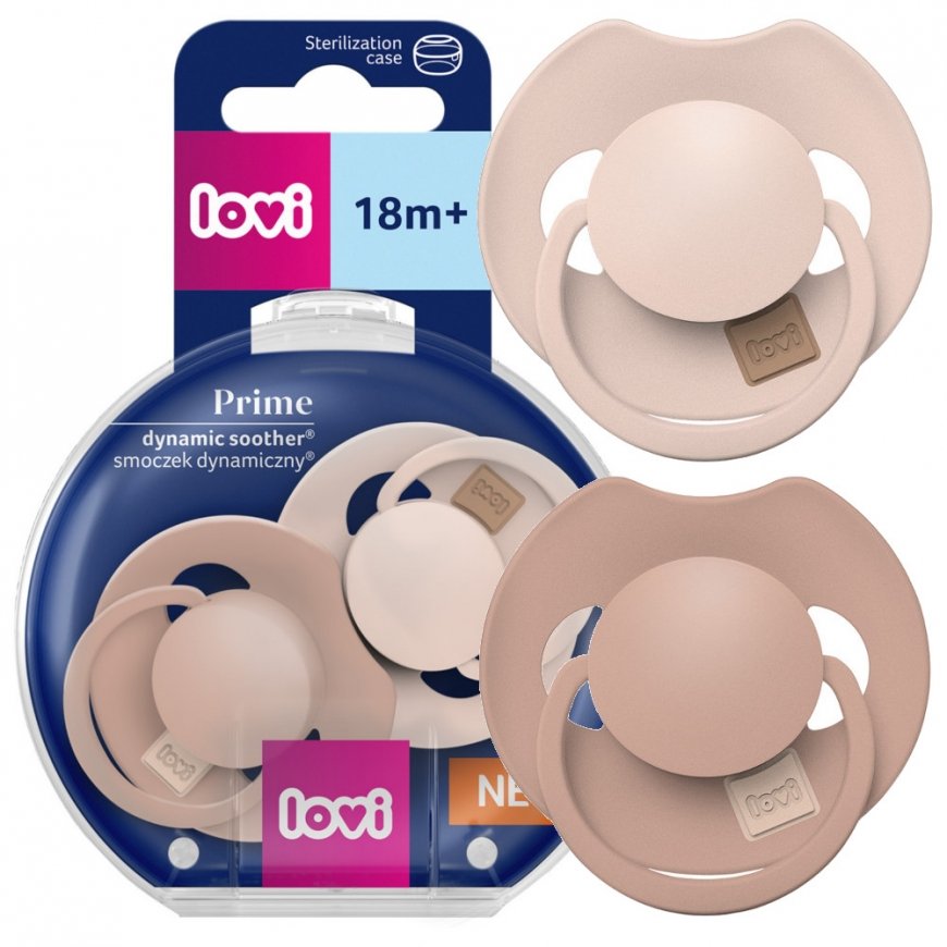 Canpol LOVI silicone dynamic pacifiers Prime, Nude/ Blush, 18+m, 2 pcs., 34/407 – 2