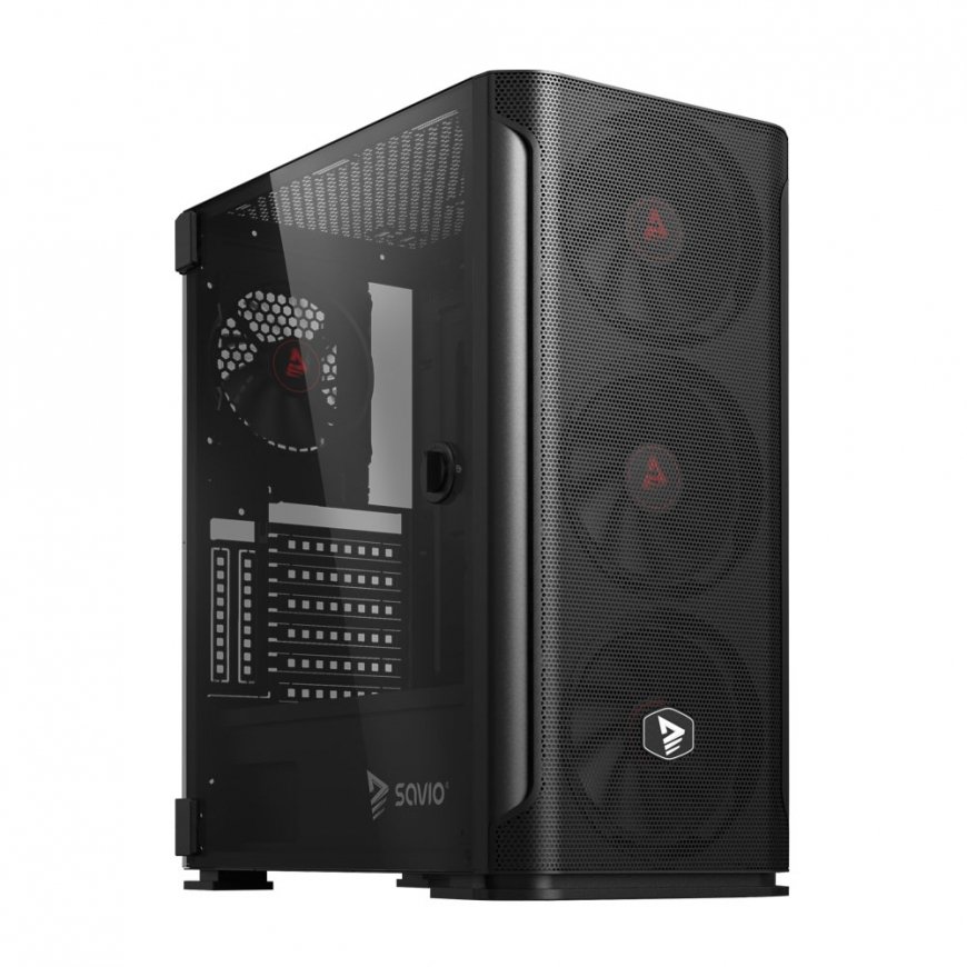 Savio SHADOW X2 datoru korpuss & statnis Midi Tower Melns