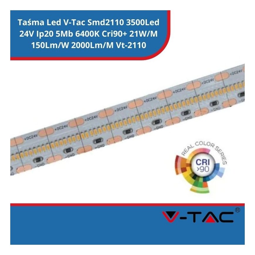 V-TAC SMD2110 LED lente 3500LED 24V