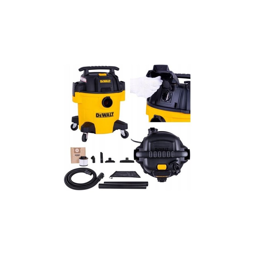 DeWALT Sausais/slapjš putekļu sūcējs 23l, DeWalt