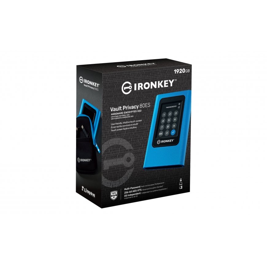 Kingston Technology IronKey Vault Privacy 80 1,92 TB USB tüüp-C 3.2 Gen 1 (3.1 Gen 1) Sinine – 5