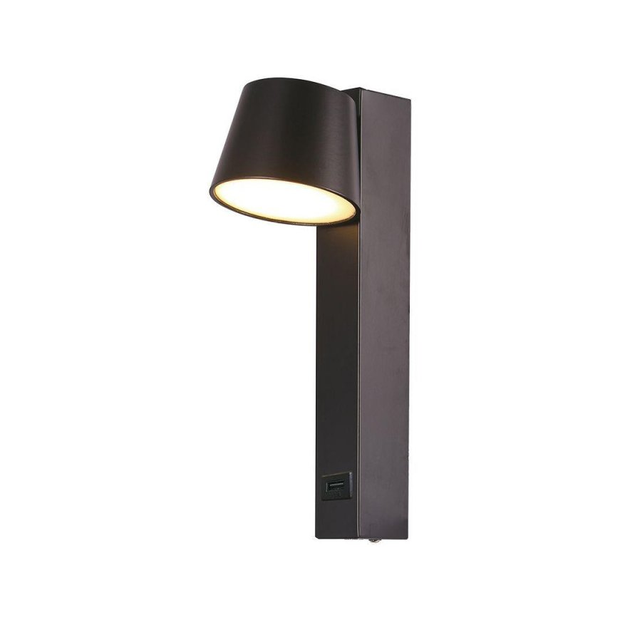 Oprawa LED V-TAC 8W Kinkiet Hotel Łóżko USB VT-10112 3000K 900lm