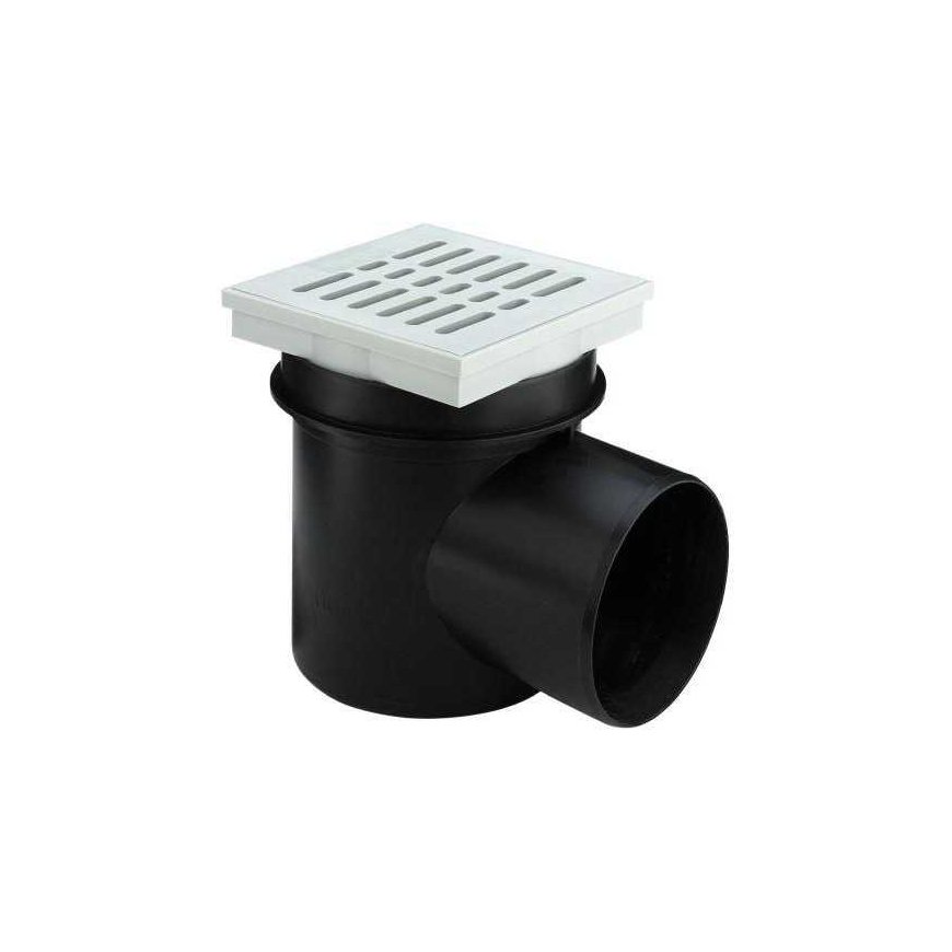 Horizontalus trapas su plastmasinėmis grotelėmis VIEGA, d 100 – 5