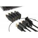 Deltaco Office USB-C - mDP, DP, VGA, HDMI -adapterirengas Deltaco Office USB-C - mDP, DP, VGA, HDMI -adapterirengas