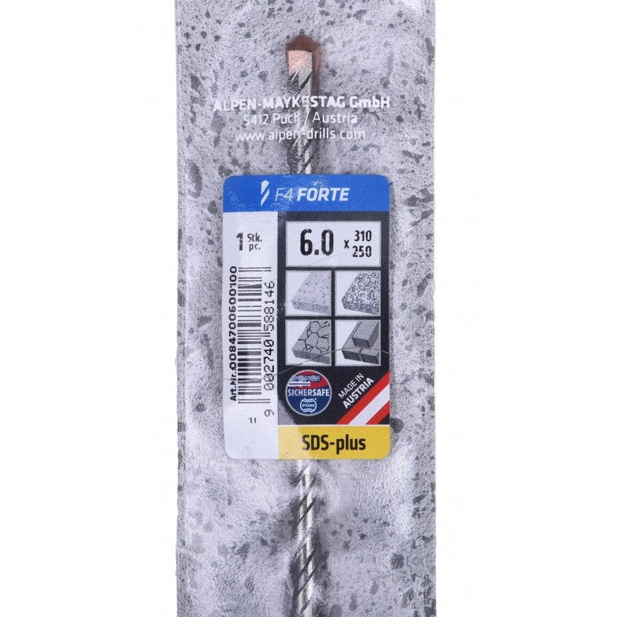 Concrete drill SDS+ 6x310/250 ALPEN 84700600100 – 3